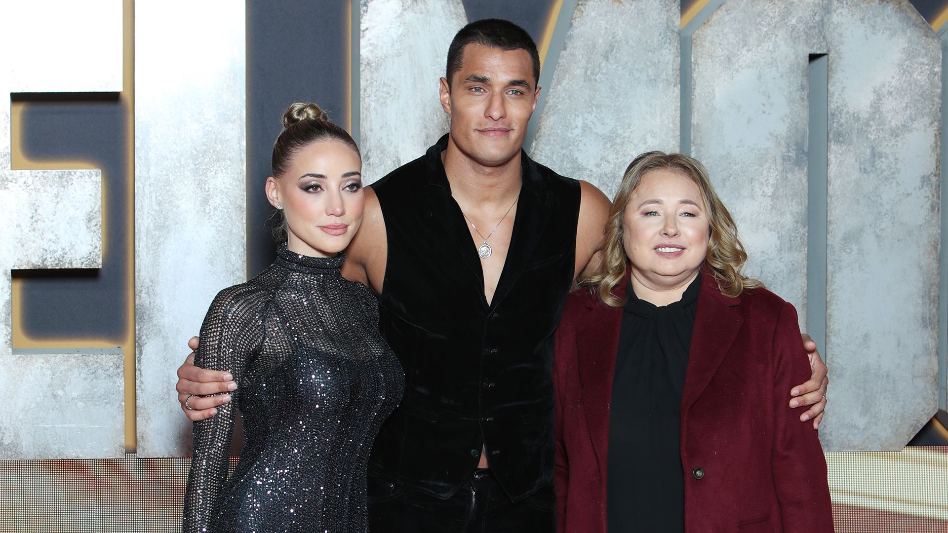 Joana Tavira-Nair, Staz Nair and Lyena Nair at the premiere of Rebel Moon