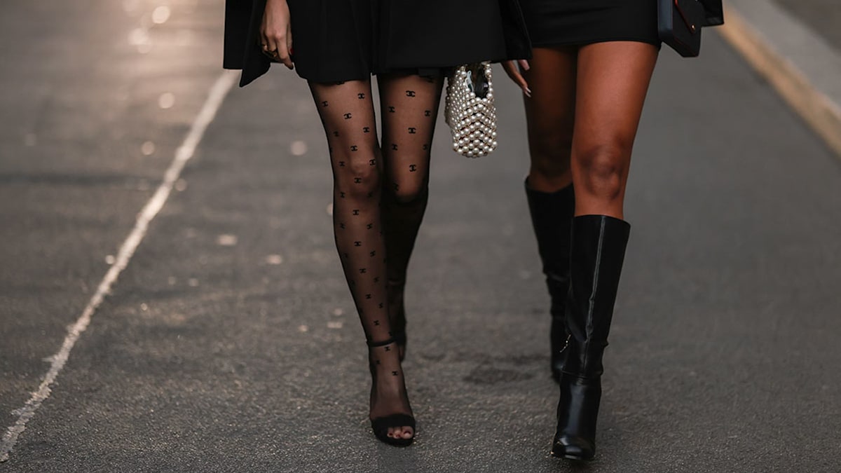 patterned tights outfit