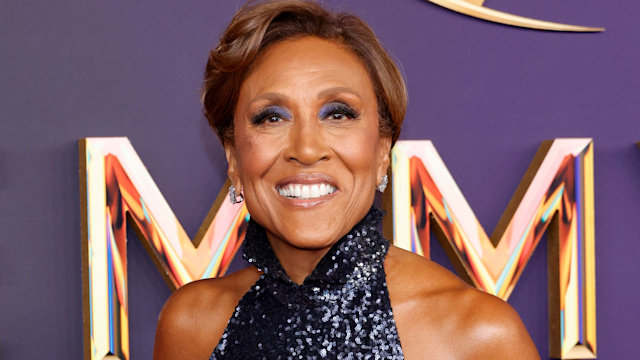 Robin Roberts on the red carpet at the Emmy Awards 