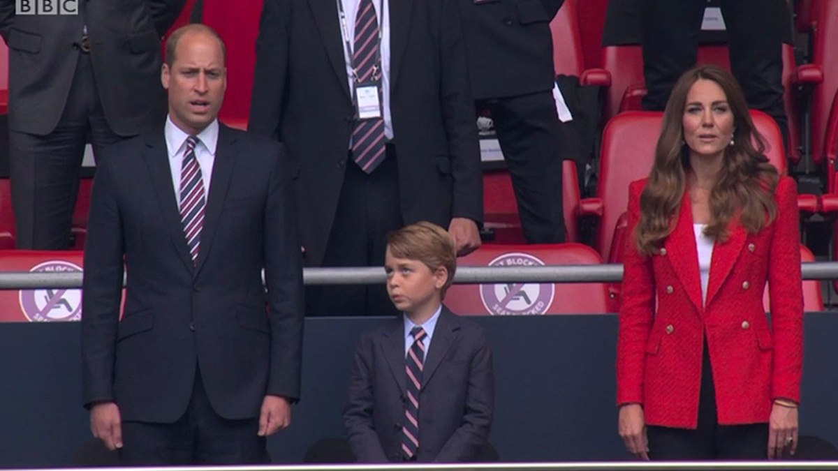 Kate Middleton, Prince and Prince William cheer on England team