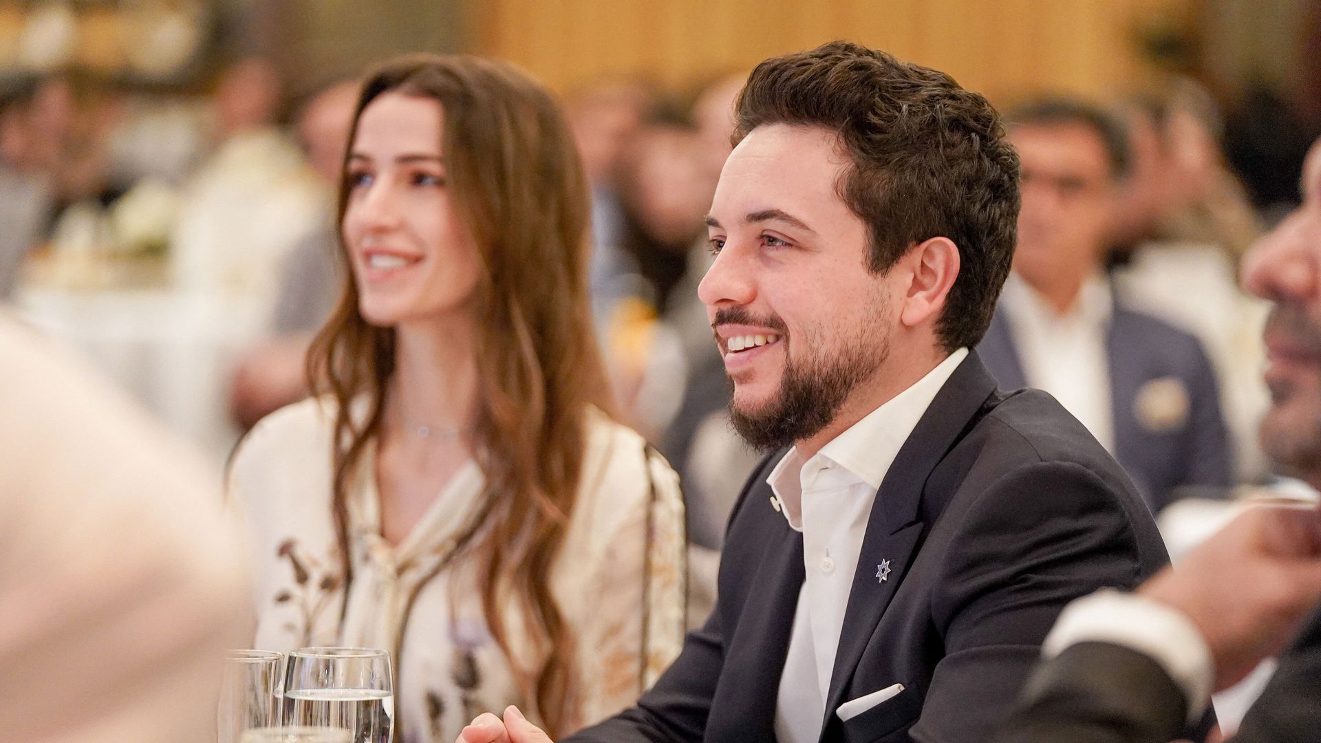 couple sat at table 