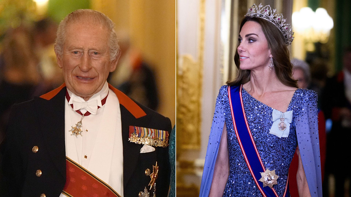 King Charles is every inch the proud father-in-law of Princess Kate - see photo