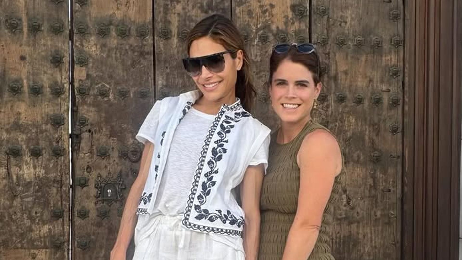 Princess Eugenie khaki dress