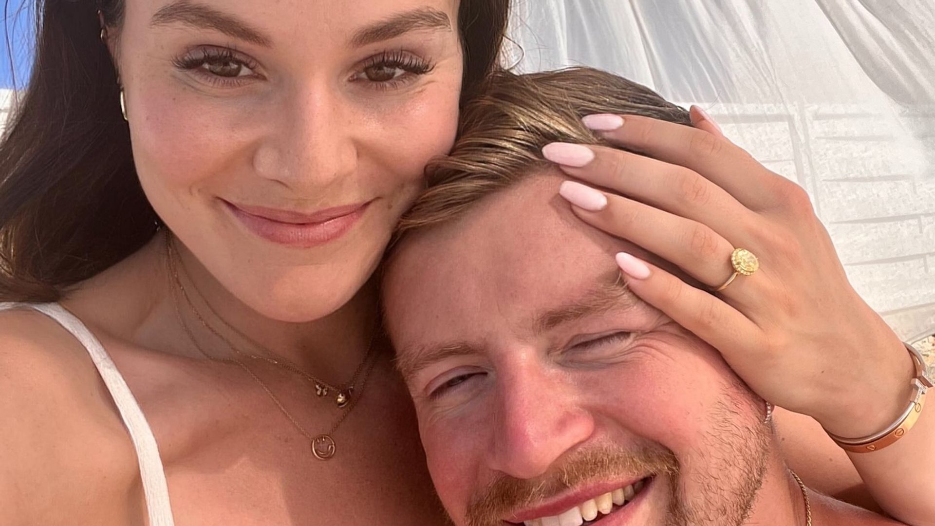 Holly Ramsay announces surprise engagement to Adam Peaty – see stunning gold diamond ring