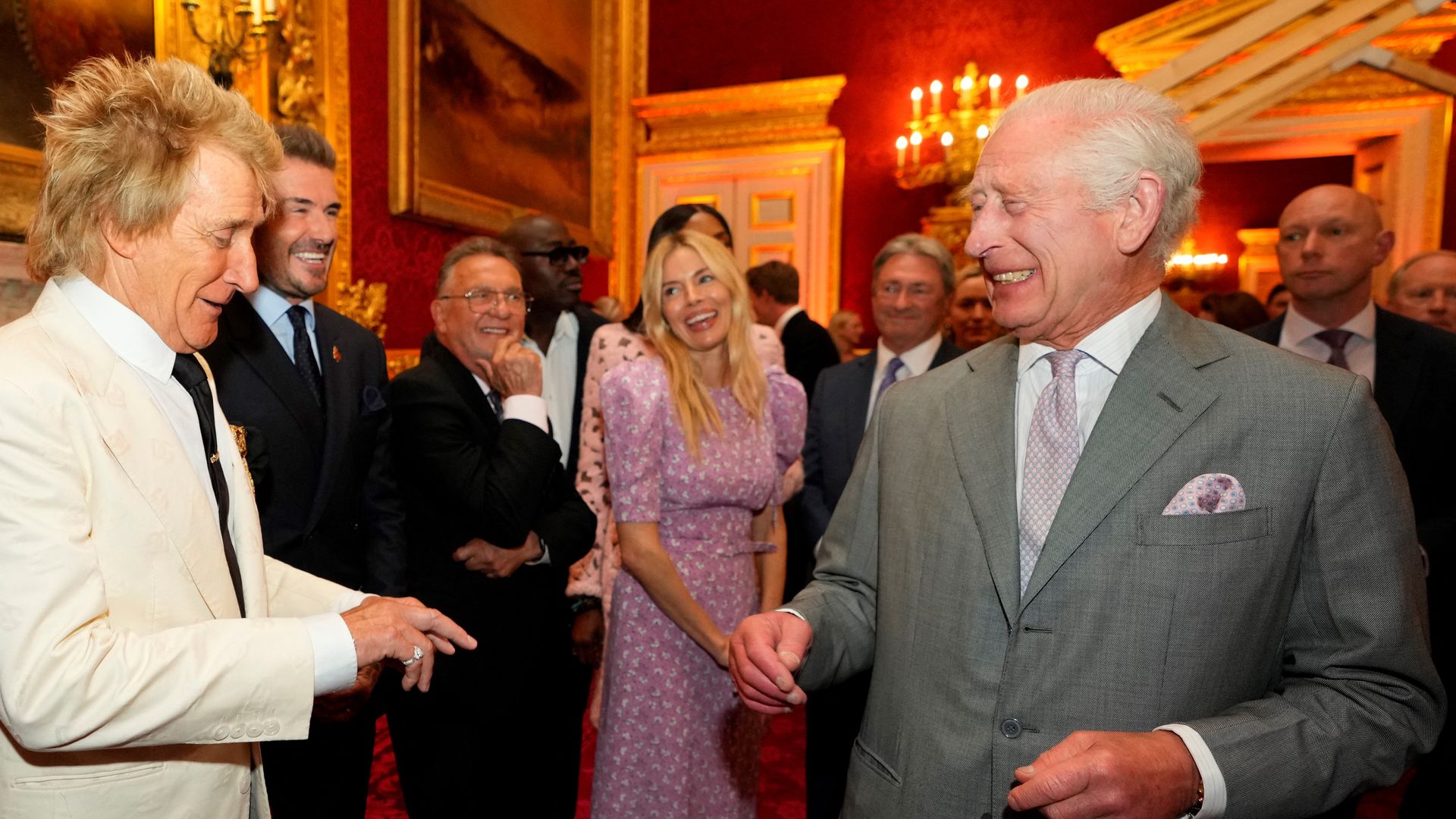 King Charles joined by David Beckham, Sienna Miller and Rod Stewart at star-studded awards