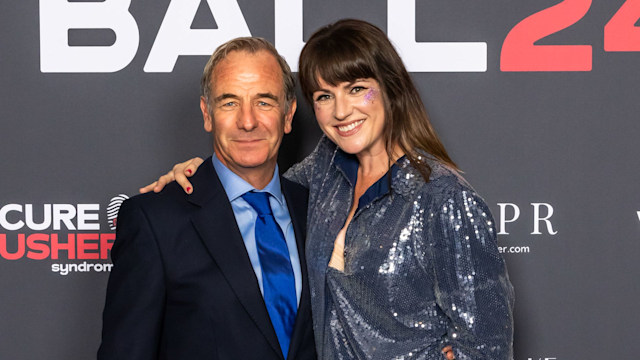 Emmerdale's Laura Norton with actor Robson Green