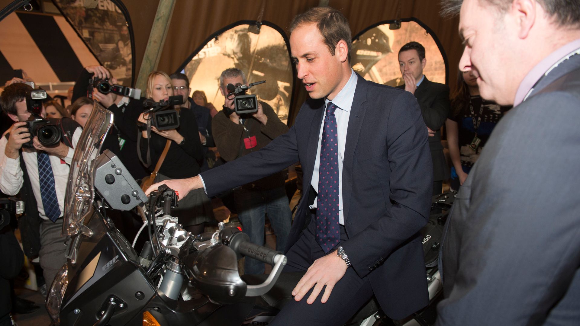 Prince William on a motocycle