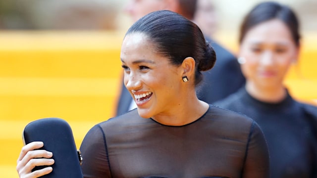 Meghan, Duchess of Sussex attends "The Lion King" European Premiere at Leicester Square on July 14, 2019 in London, England.