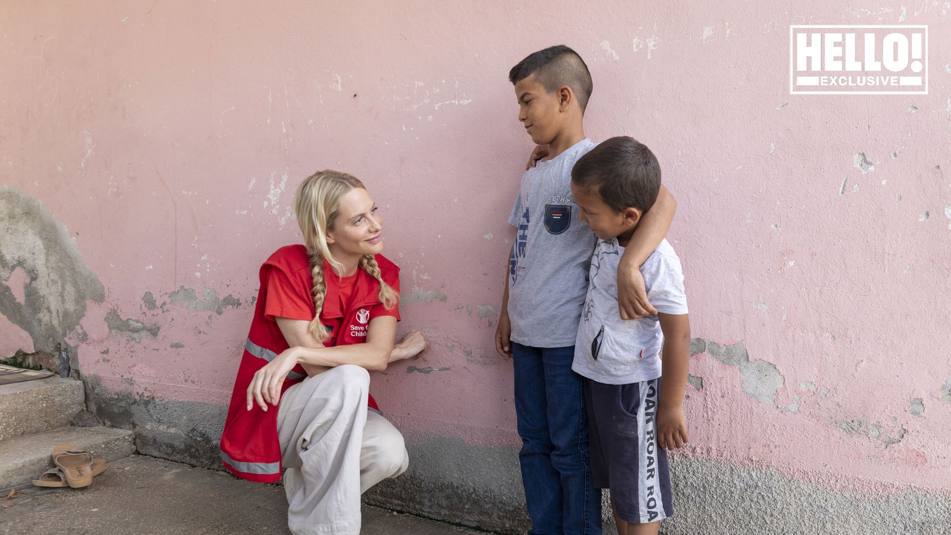 Save the Children ambassador Poppy Delevingne meeting Turkish earthquake victims