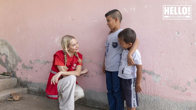 Save the Children ambassador Poppy Delevingne meeting Turkish earthquake victims