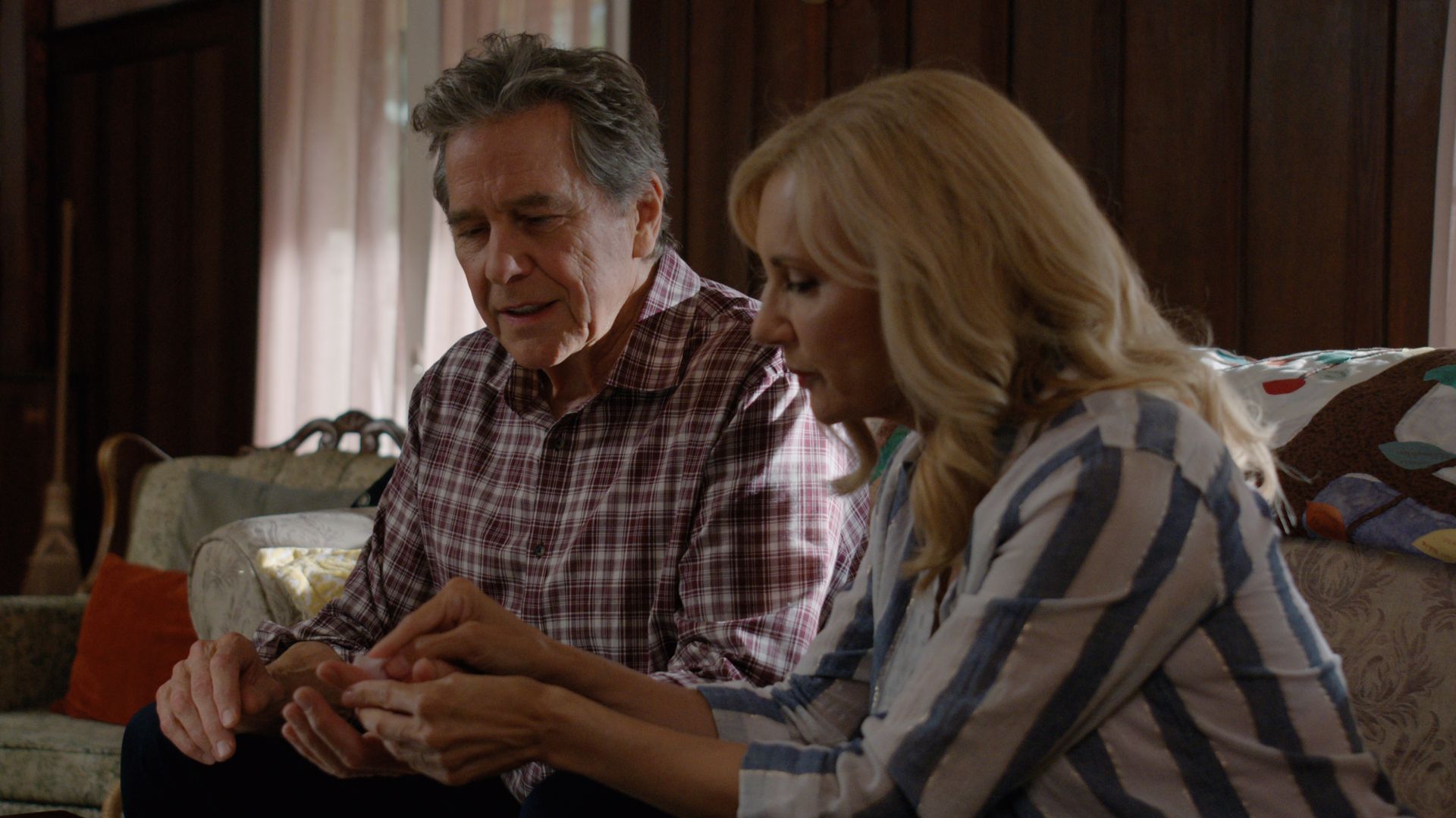 Tim Matheson as Doc Mullins and Teryl Rothery as Muriel in Virgin River