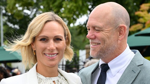 Zara Tindall and Mike Tindall attend day ten of the Wimbledon Tennis Championships at the All England Lawn Tennis and Croquet Club on July 10, 2024 in London, England. 