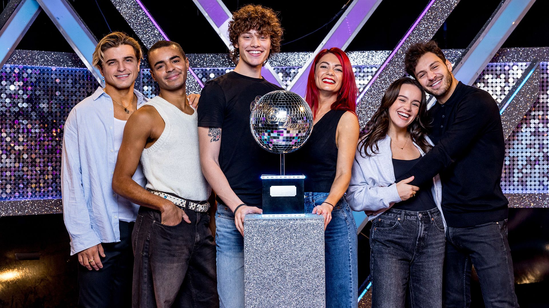The remaining Strictly 2023 contestants with the Glitterball