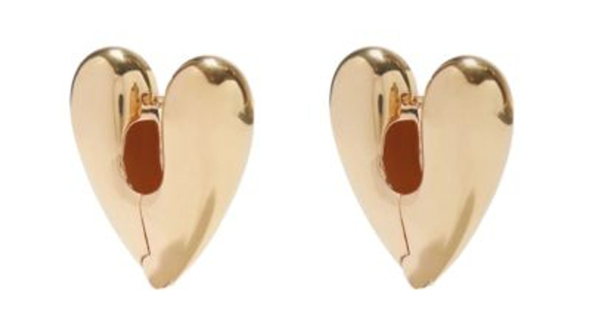 Silver 3D Heart Statement Earrings