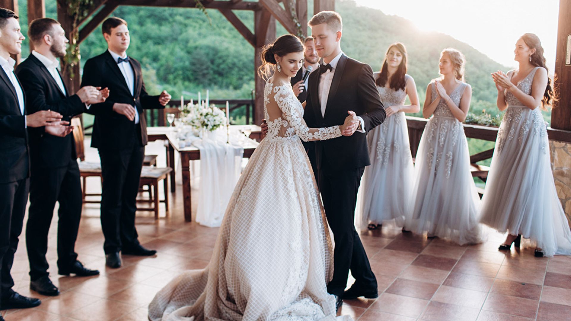 newlywed couple first dance