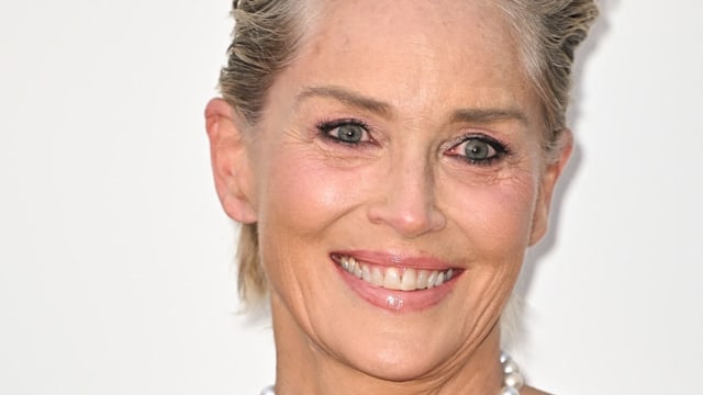 Sharon Stone attends the "Knights Of Charity Gala" Photocall at Chateau de la Croix des Gardes on July 22, 2024 in Cannes, France