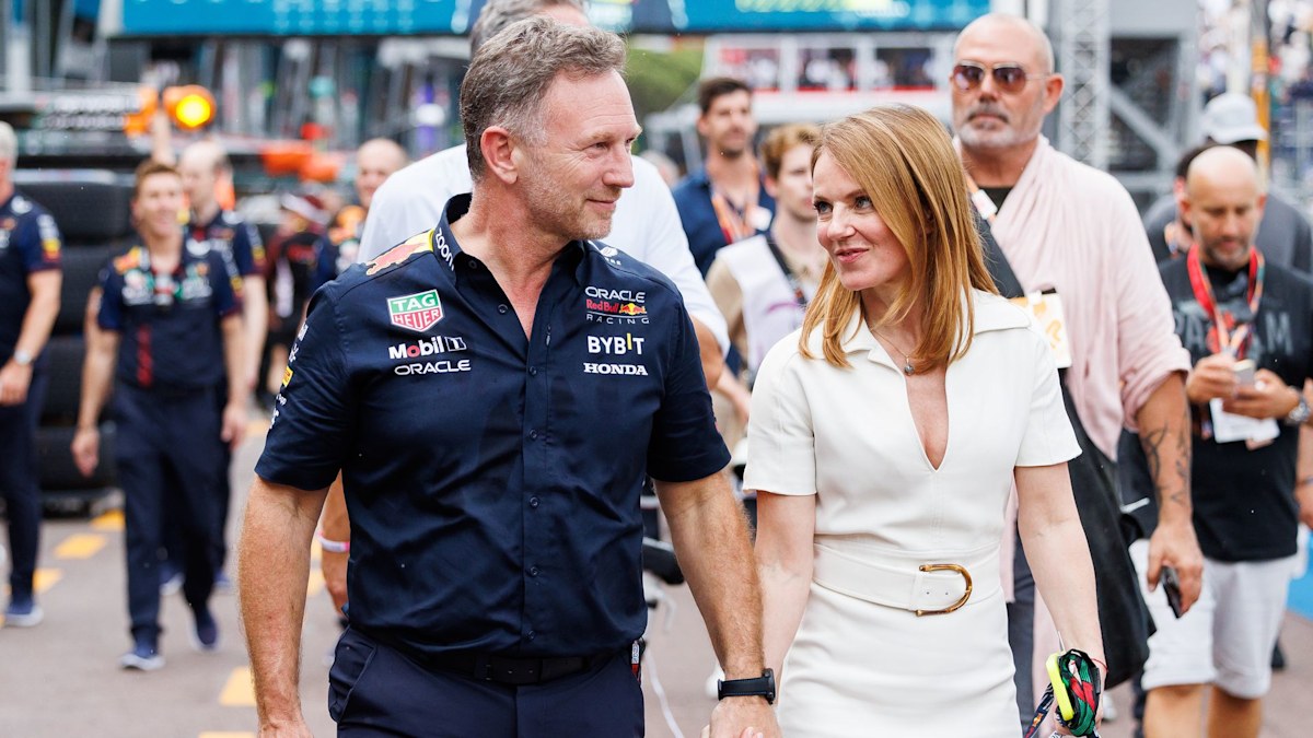 Geri Horner supported by husband Christian as she makes major announcement