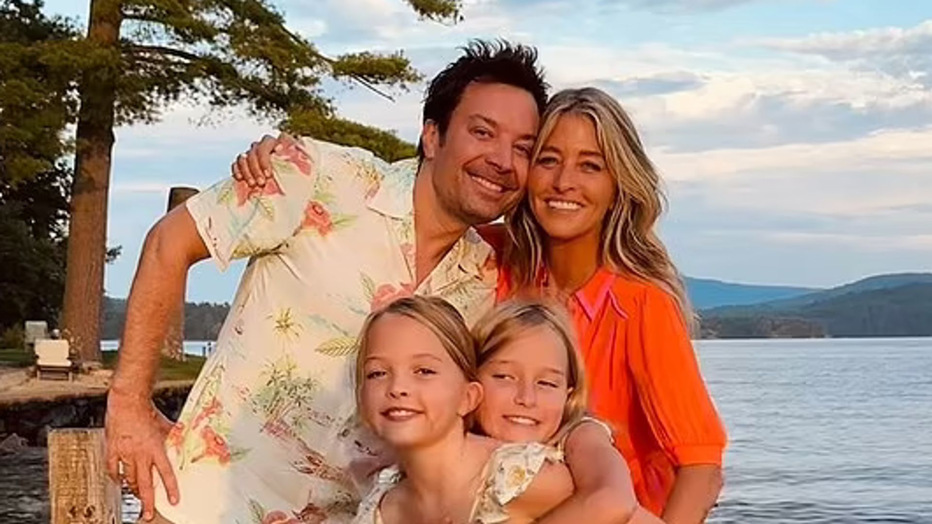 Jimmy Fallon's lookalike daughters steal the show in rare vacation photo
