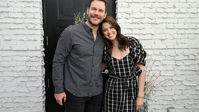 PACIFIC PALISADES, CALIFORNIA - NOVEMBER 04: (L-R) Chris Pratt and Katherine Schwarzenegger attend Cleobella x Katherine Schwarzenegger event at The Coast Lounge at Palisades Villages on November 04, 2023 in Pacific Palisades, California. (Photo by Michael Kovac/Getty Images for Cleobella x Katherine Schwarzenegger)