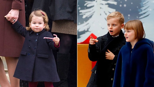 royal children looking festive