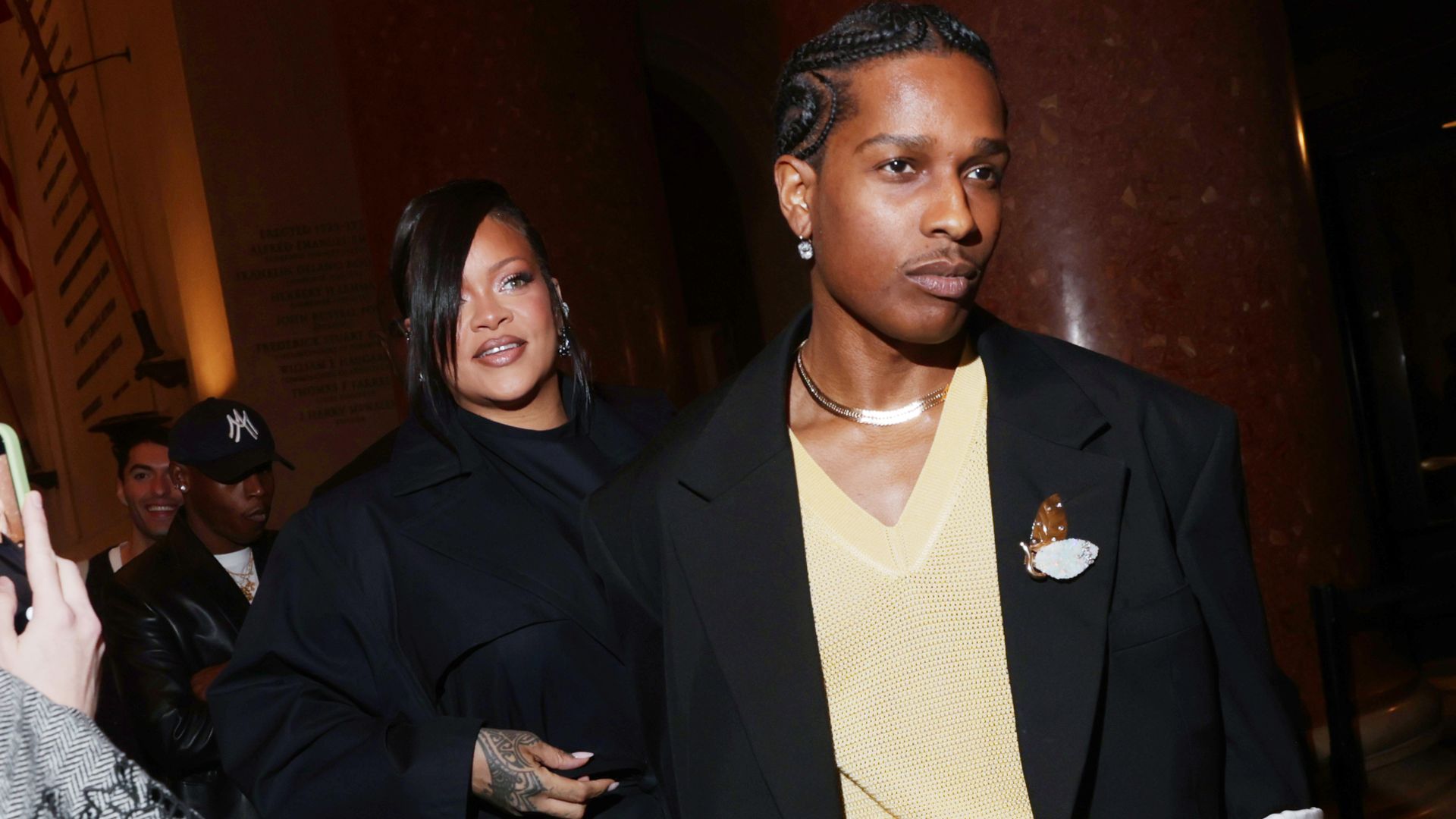 Rihanna and A$AP Rocky at the 2025 CFDA Fashion Awards held at American Museum of Natural History on November 03, 2025 in New York, New York. 