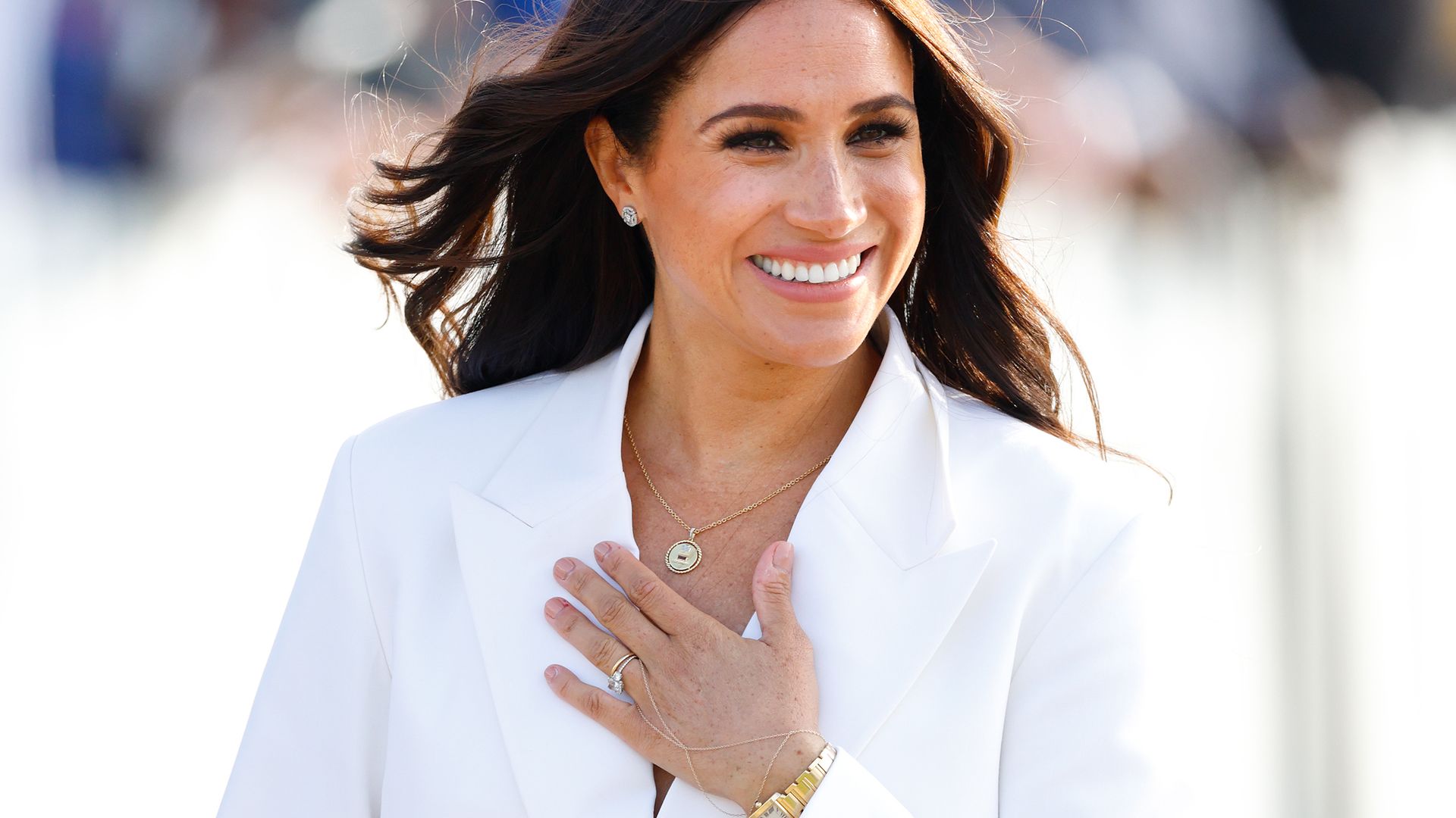 THE HAGUE, NETHERLANDS - APRIL 15: (EMBARGOED FOR PUBLICATION IN UK NEWSPAPERS UNTIL 24 HOURS AFTER CREATE DATE AND TIME) Meghan, Duchess of Sussex attends an Invictus Games Friends and Family reception hosted by the City of The Hague and the Dutch Ministry of Defence at Zuiderpark on April 15, 2022 in The Hague, Netherlands. (Photo by Max Mumby/Indigo/Getty Images)