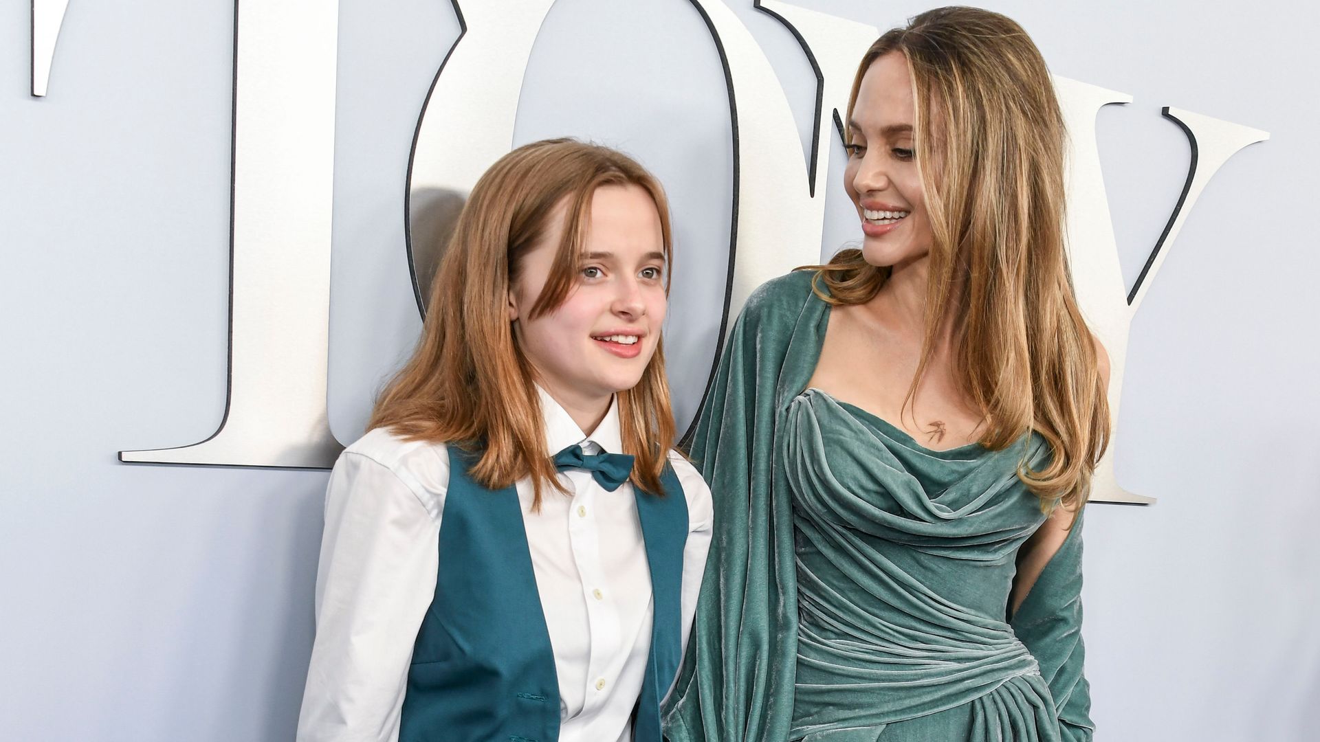 Angelina Jolie and her daughter Vivienne Jolie-Pitt arrive at THE 77TH ANNUAL TONY AWARDS, live from the David H. Koch Theater at Lincoln Center for the Performing Arts in New York City, Sunday, June 16