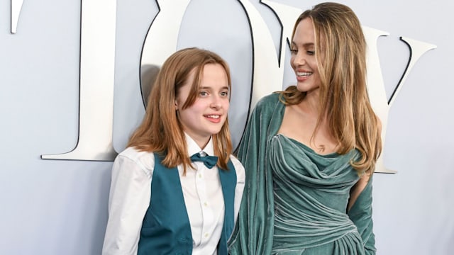 Angelina Jolie and her daughter Vivienne Jolie-Pitt arrive at THE 77TH ANNUAL TONY AWARDS, live from the David H. Koch Theater at Lincoln Center for the Performing Arts in New York City, Sunday, June 16