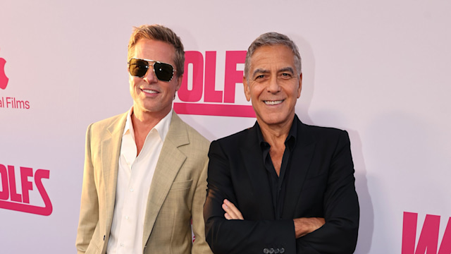 brad pitt george clooney wolfs premiere la