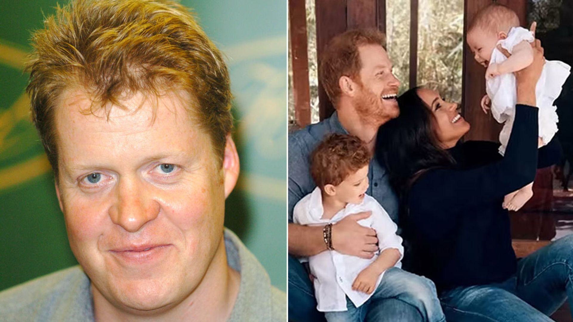 A split image of Charles Spencer and the Sussexes