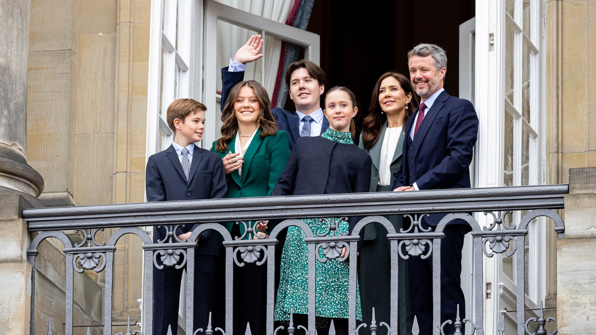 Danish royals on balcony