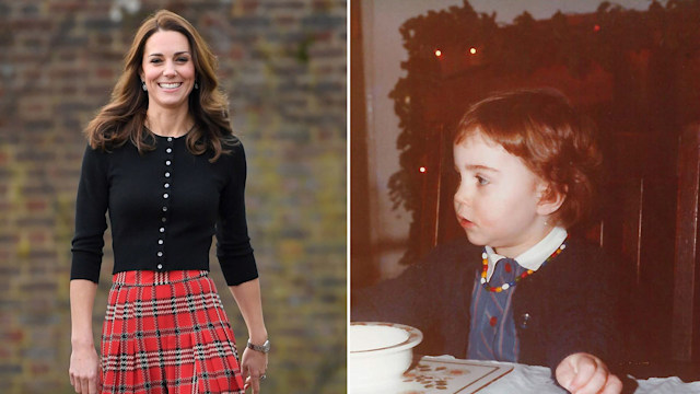 Kate Middleton released a photo of herself at Christmas in 1983