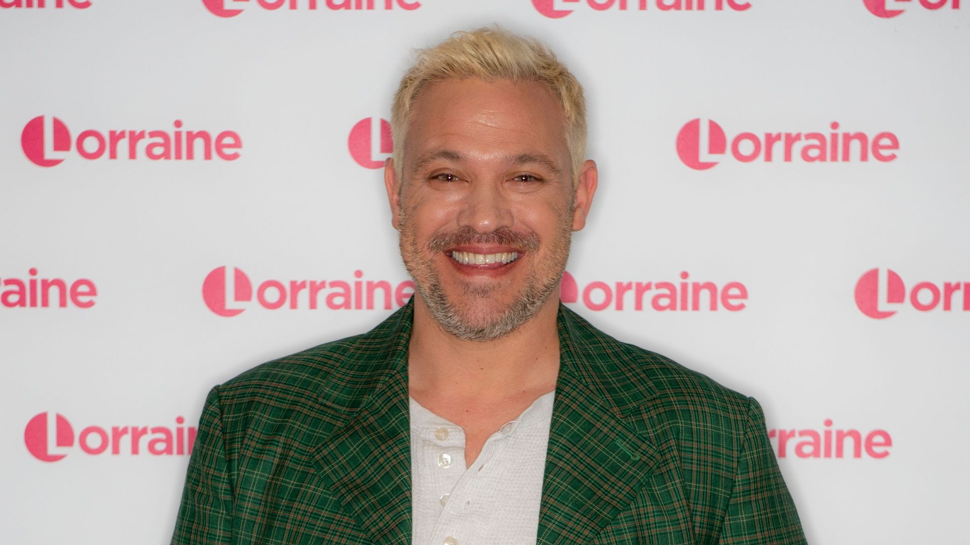 Will Young in a green check suit on Lorraine