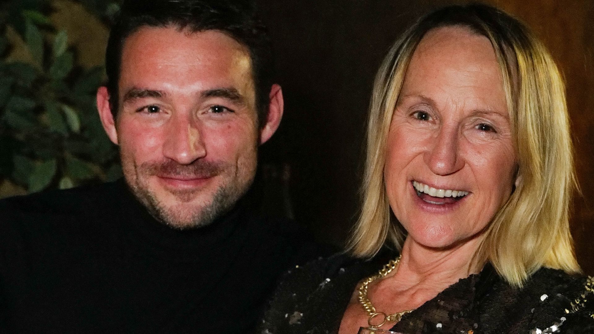 Carol McGiffin in a sparkly jacket with Mark Cassidy