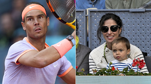 Rafael Nadal and wife with son