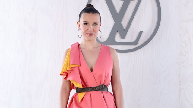 Millie Bobby Brown attends the Louis Vuitton Womenswear Fall/Winter 2024-2025 show as part of Paris Fashion Week on March 05, 2024 in Paris, France. (Photo by Pascal Le Segretain/Getty Images for Louis Vuitton)