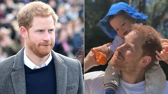 Prince Harry and Harry with Archie