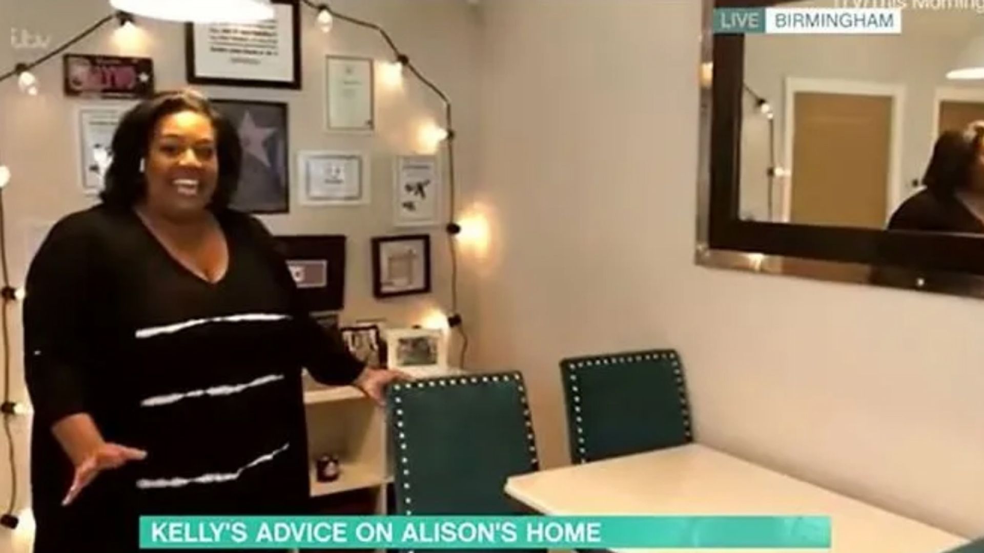 Alison Hammond in a dining room