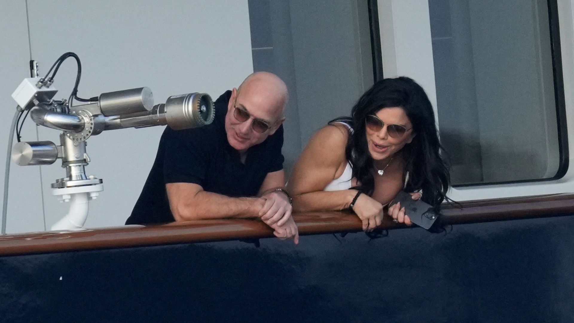 Jeff Bezos and his girlfriend Lauren look smitten on yacht together