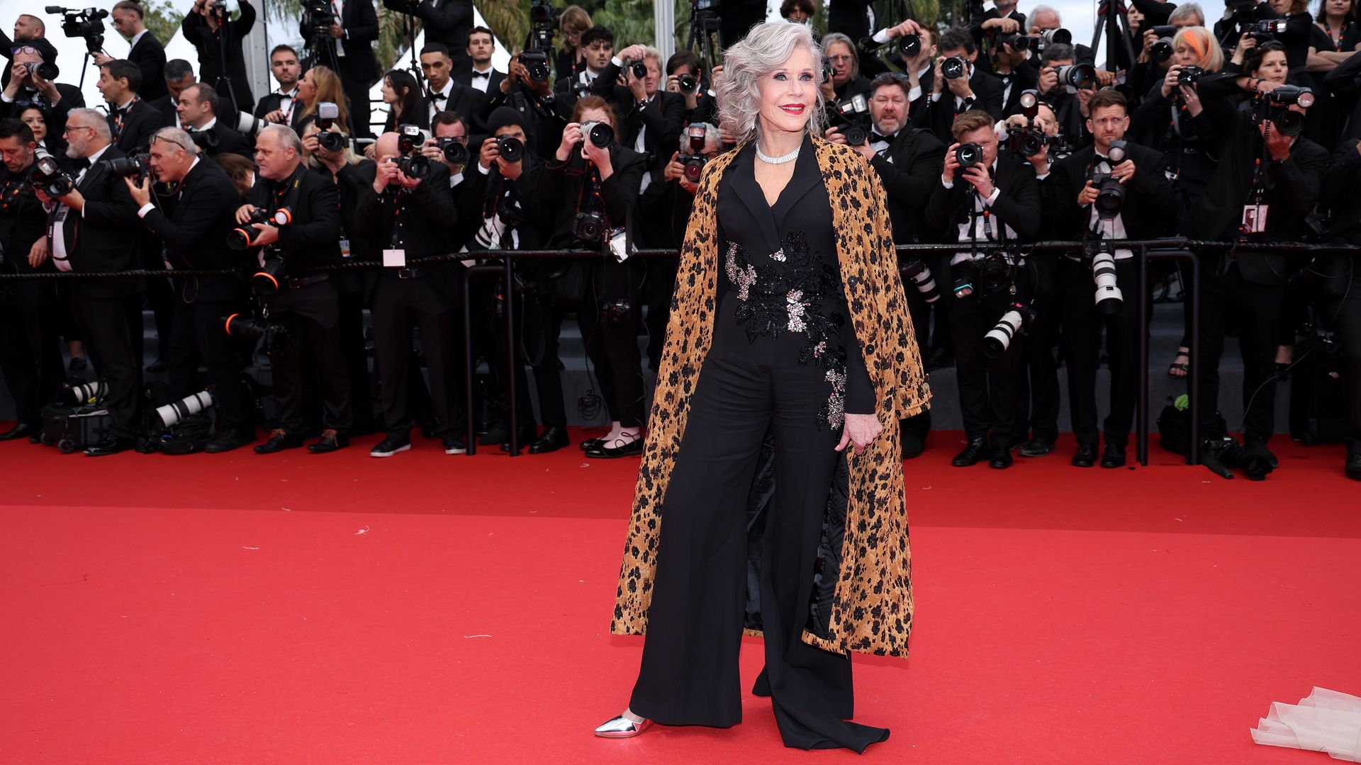 Jane Fonda at the opening ceremony red carpet at the 77th annual Cannes Film Festival