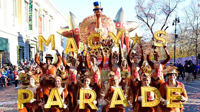 Tom Turkey by
Macy's appears during 97th Macy's Thanksgiving Day Parade on November 23, 2023 in New York City. Tom Turkey, the longest running title float in the Parade, is also the only self-propelled float.