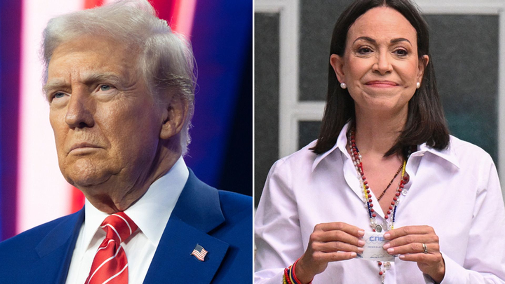 Donald Trump and María Corina Machado