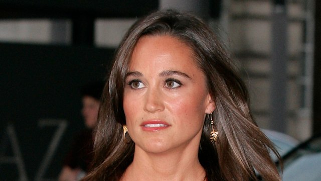 Pippa Middleton in red plunging dress