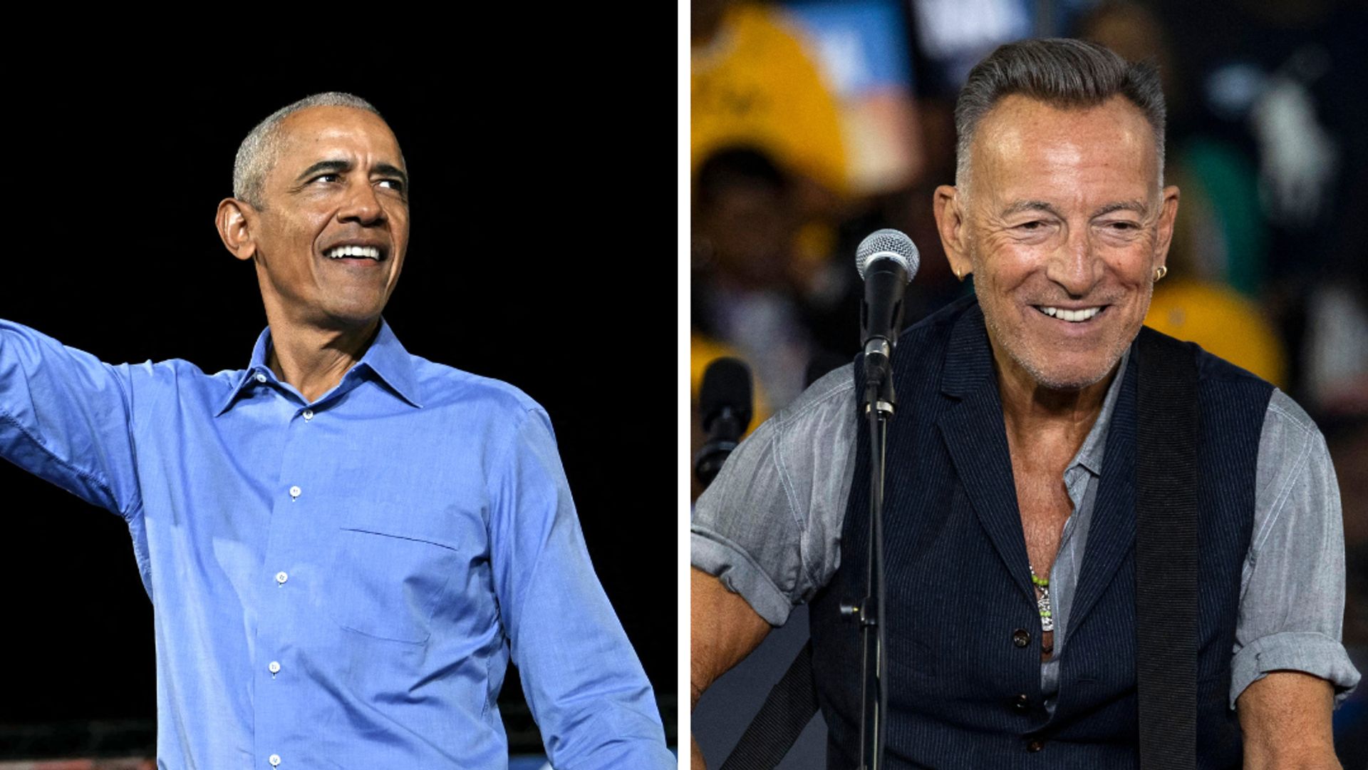 Barack Obama and Bruce Springsteen lead Georgia crowd in support of Kamala Harris