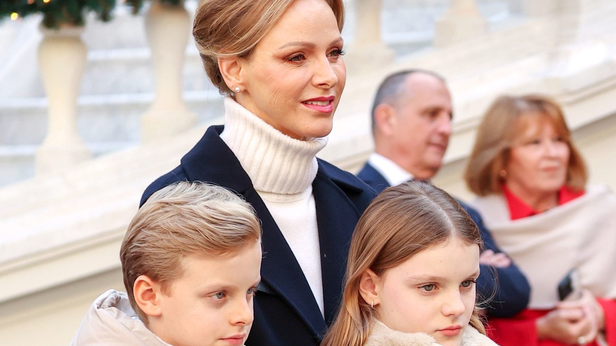 Princess Charlene and daughter Gabriella twin in matching ski coats