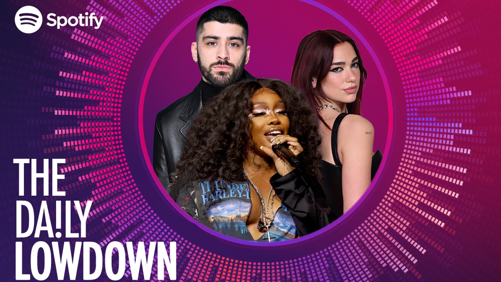 Zayn, SZA and Dua Lipa