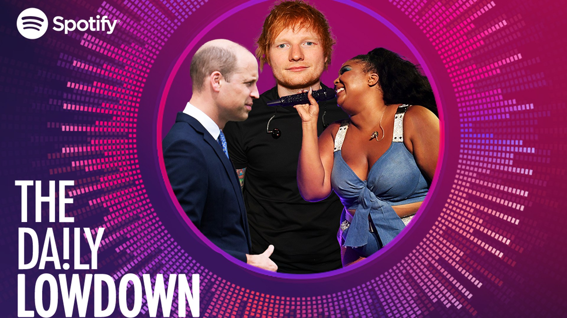 Prince William, Ed Sheeran and Lizzo