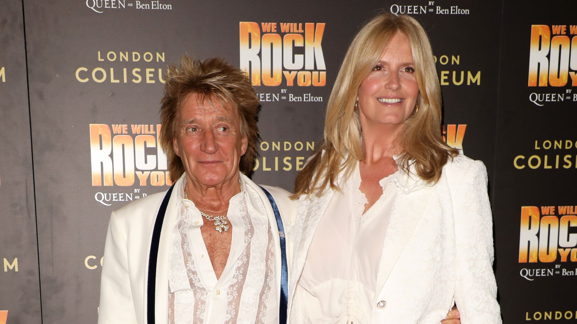 Rod Stewart and Penny Lancaster at an event
