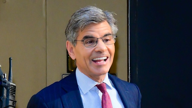 George Stephanopoulos walking outside the GMA studios 