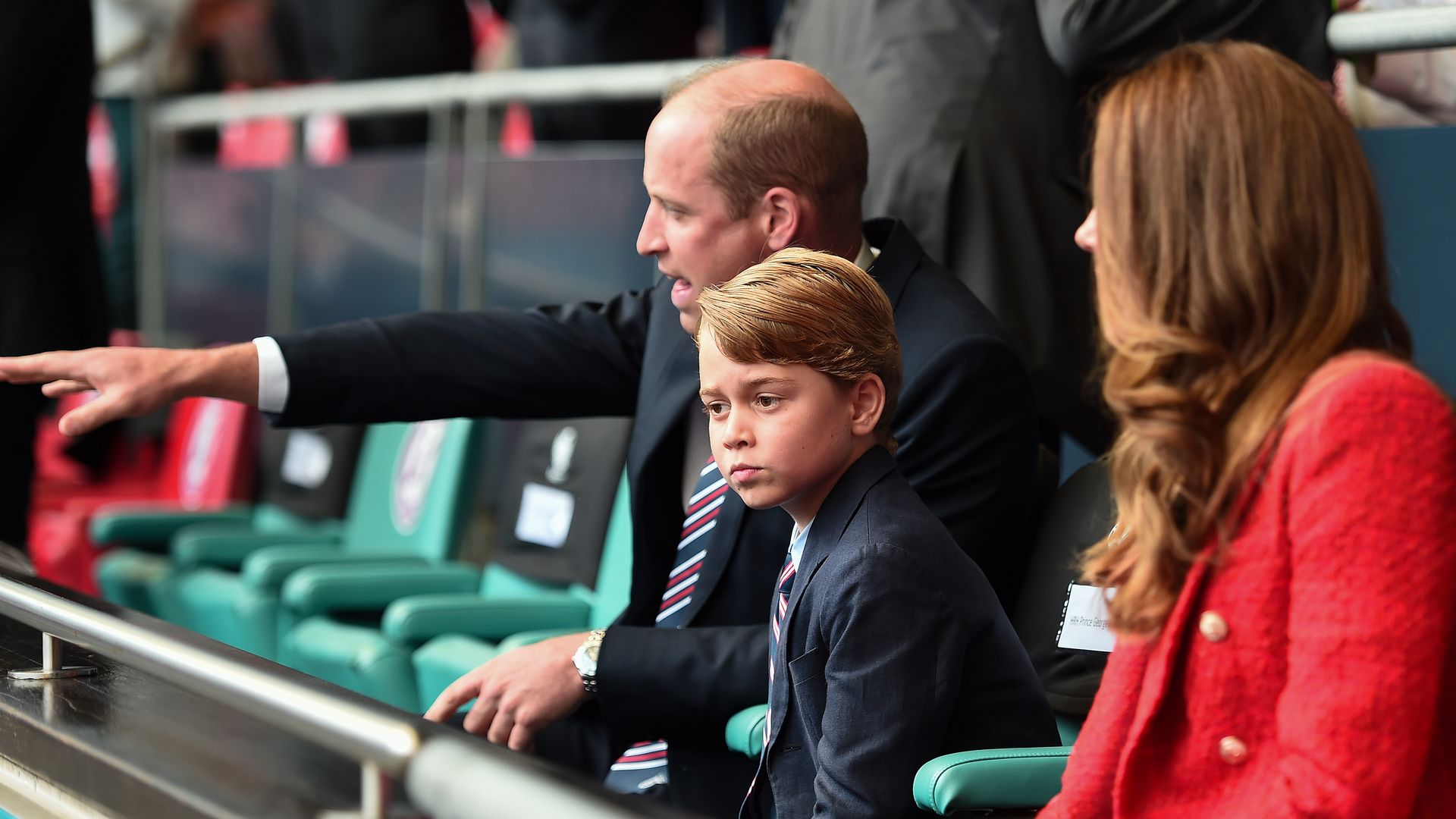 Prince William with George and Princess Kate 